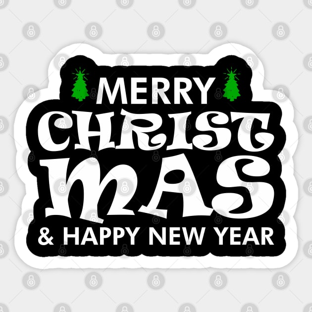 Merry christmas and happy new year  Christmas gift Sticker by TeeGuarantee